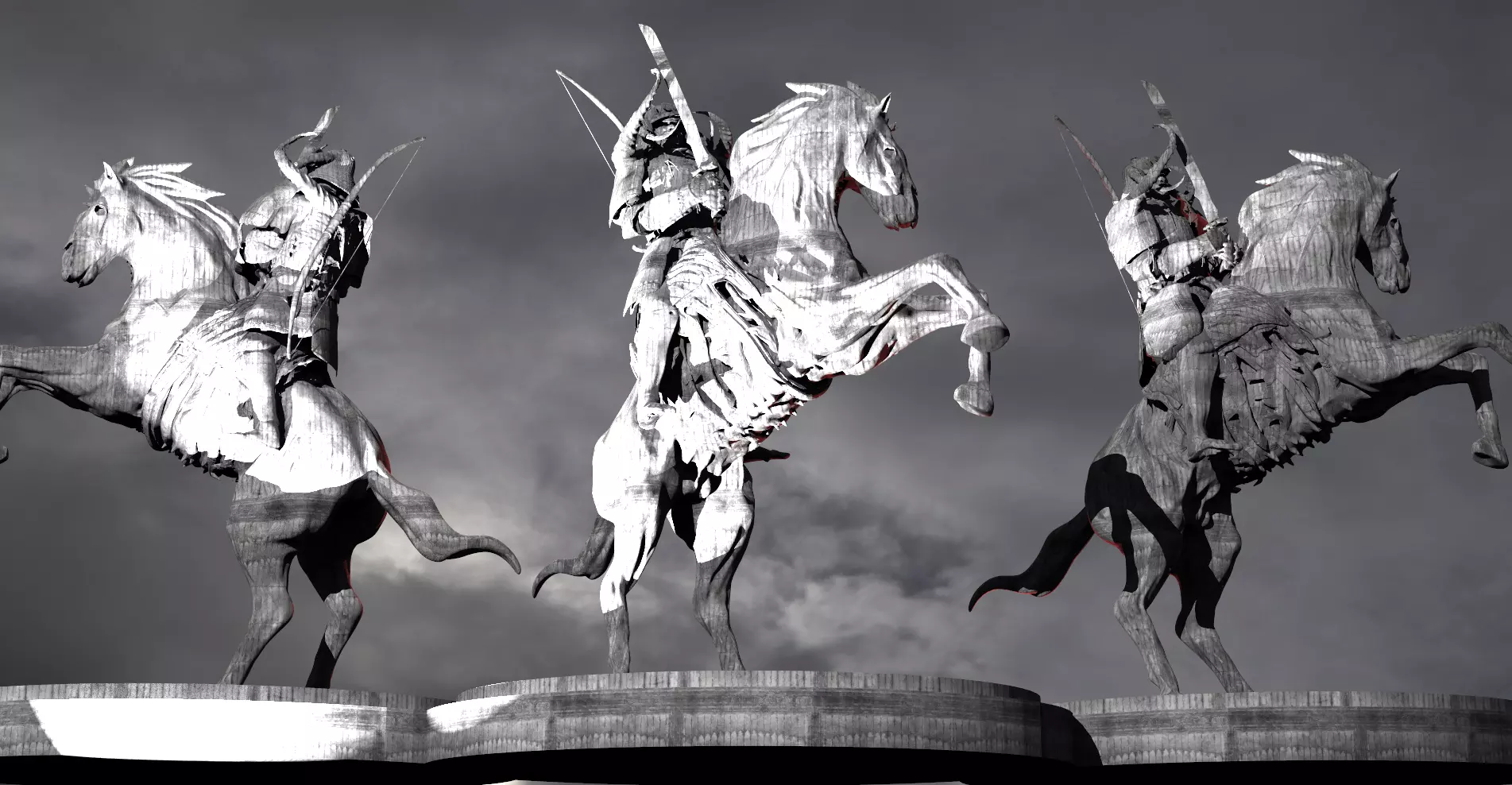 Demon Samurai Horseman 3D model_0