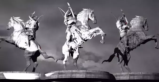 Demon Samurai Horseman 3D model