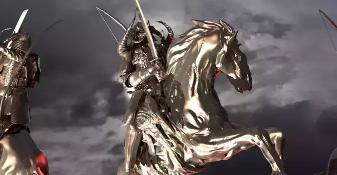 Demon Oda Nobunaga Samurai Horseman 