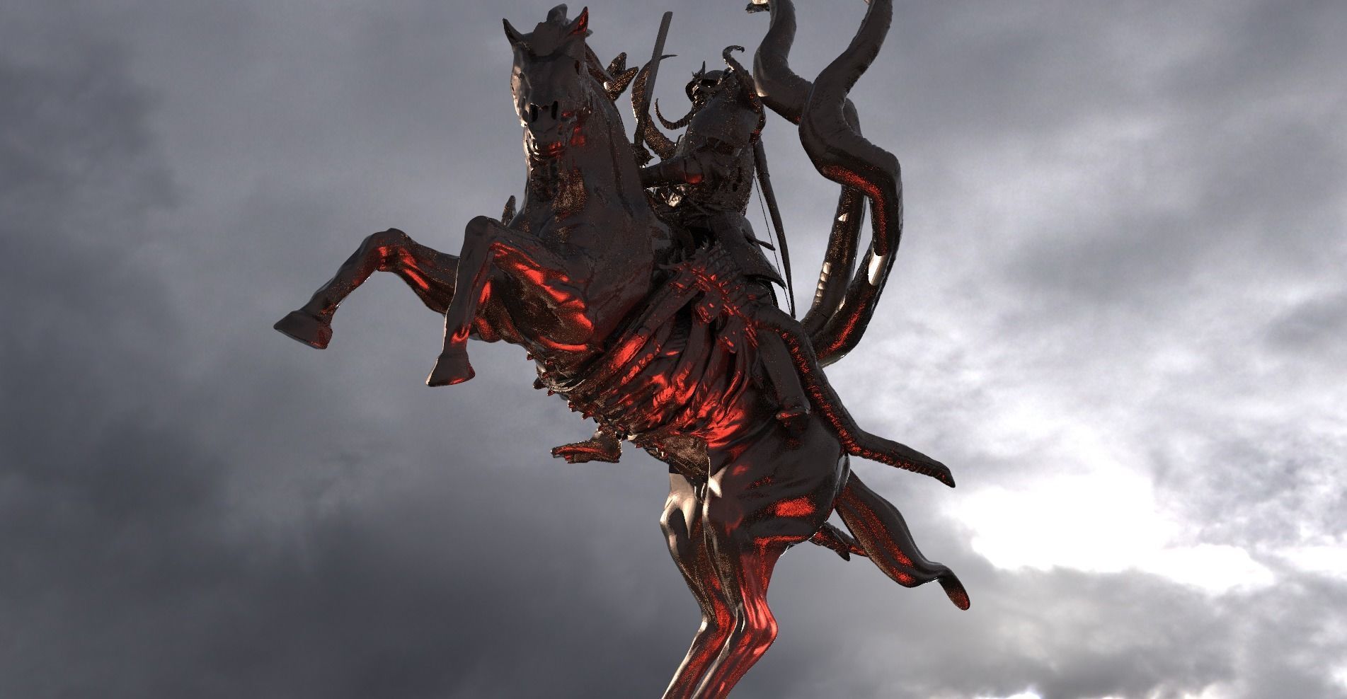 Demon Samurai Horseman 3 3D model_1