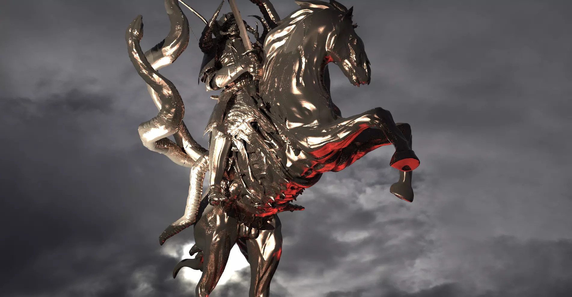 Demon Samurai Horseman 3 3D model_0