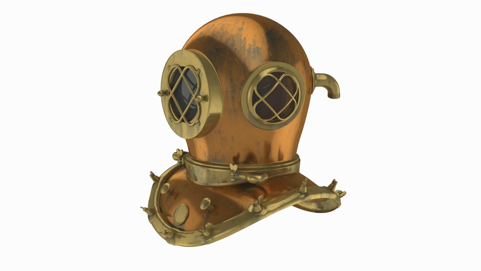 Scuba helmet 3D model_4