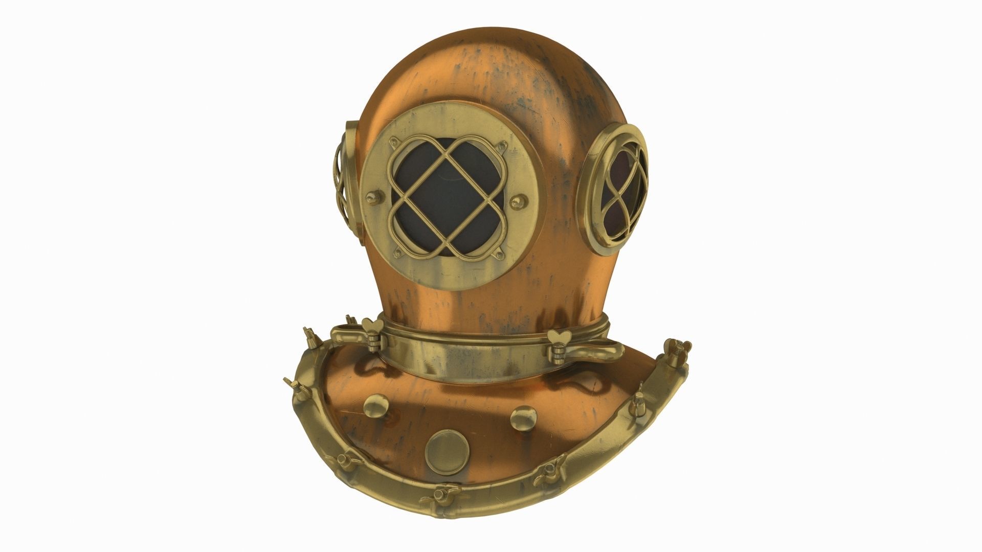 Scuba helmet 3D model_2