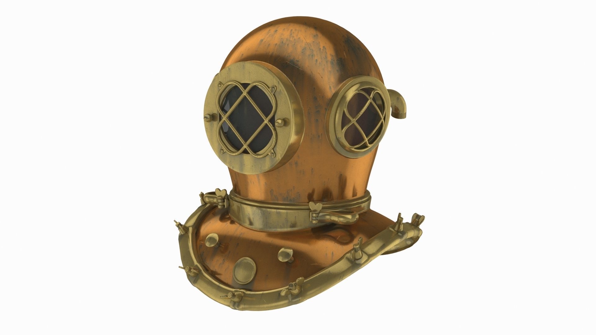 Scuba helmet 3D model_3