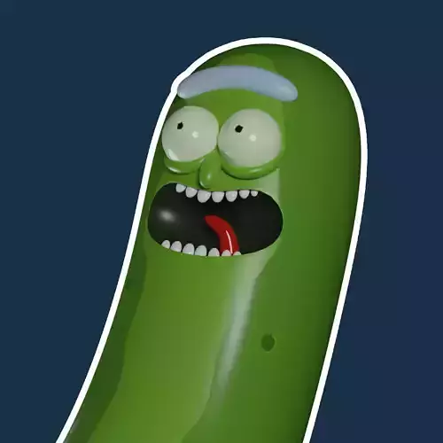 Pickle Rick  Low-poly 3D model