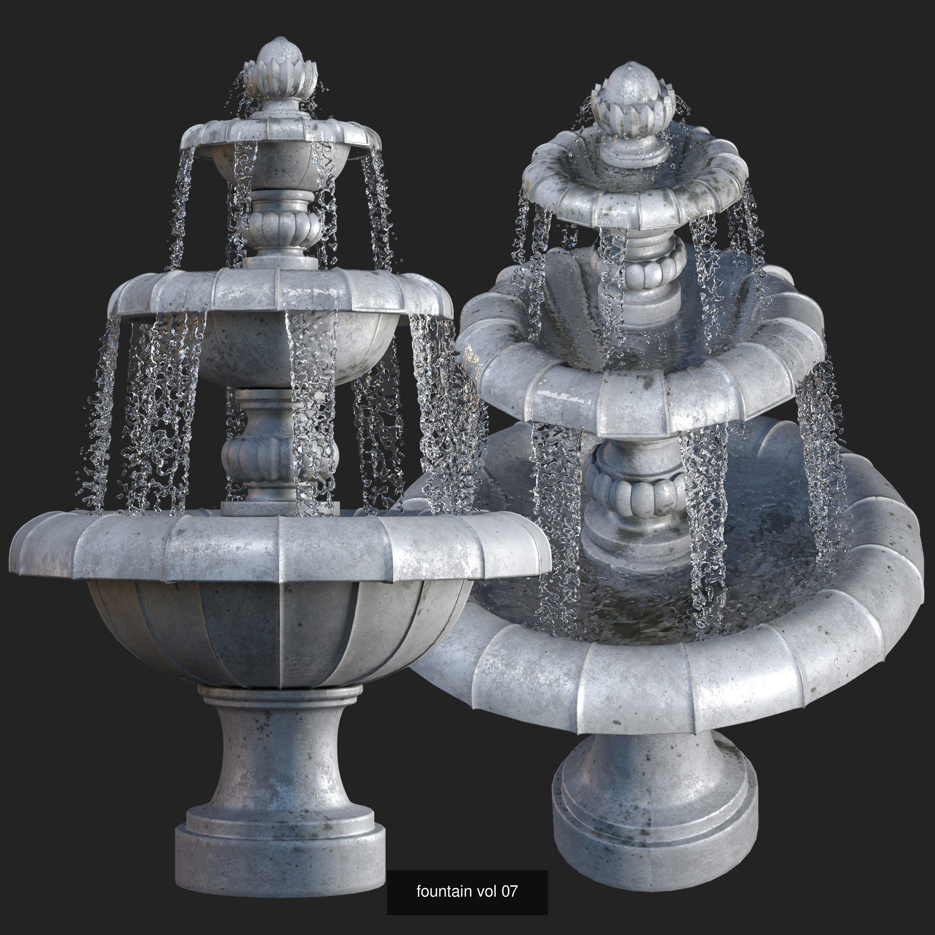 Collection of 9 waterfront models fountain _7