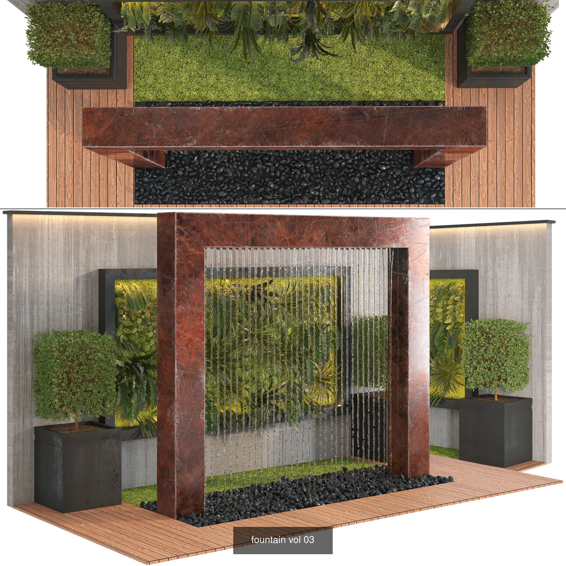 Collection of 9 waterfront models fountain _3