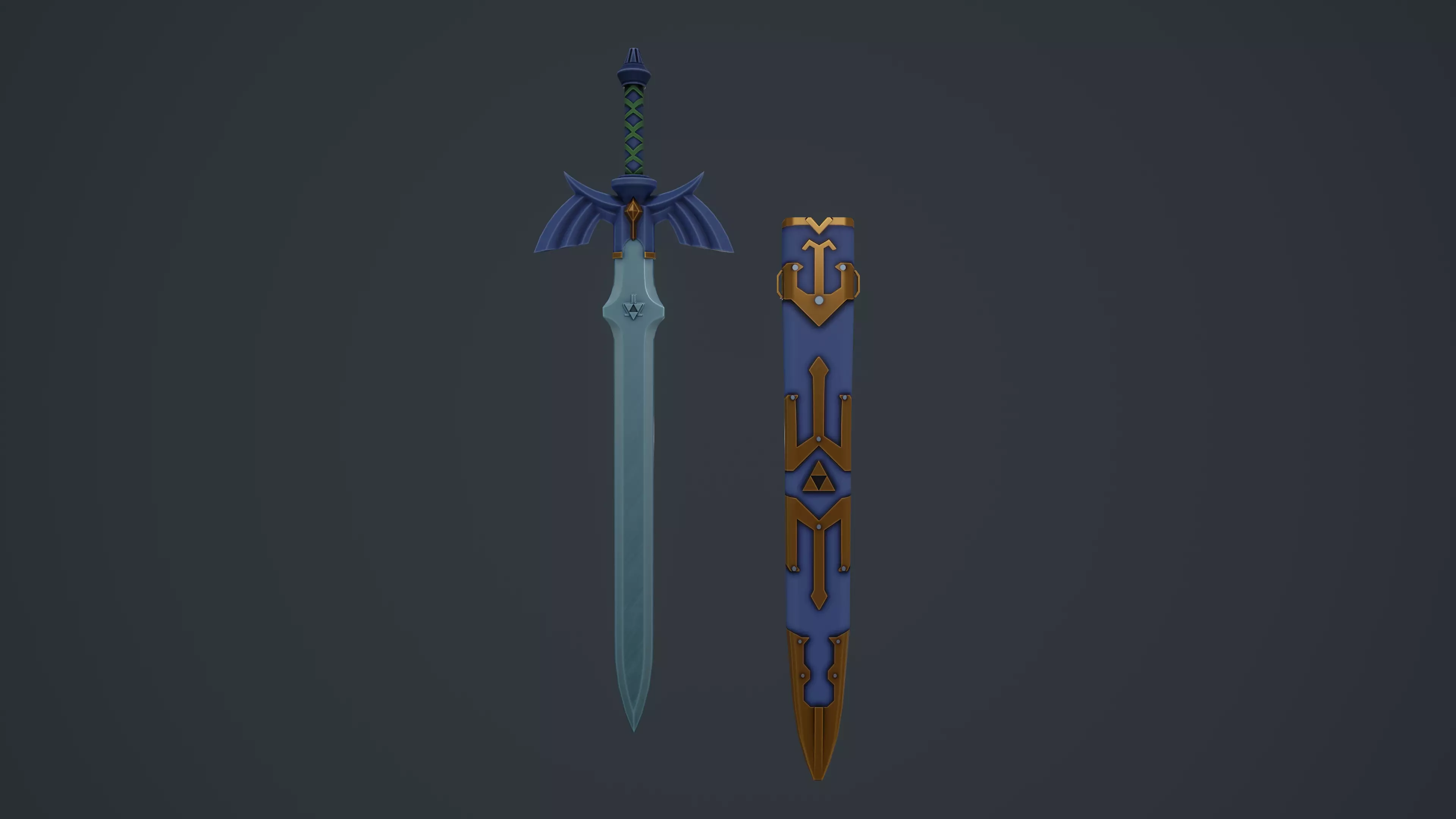 Stylized Master Sword 3D print model