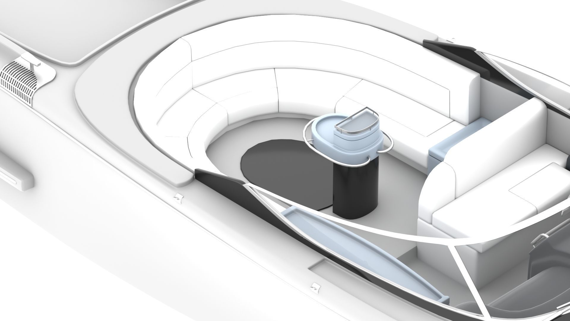 NEW YACHT Low-poly 3D model_4