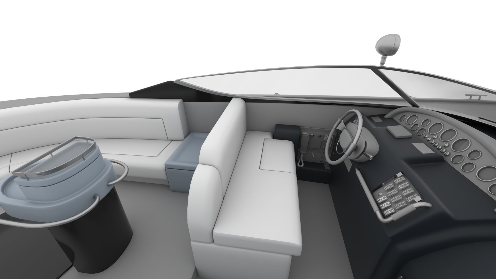 NEW YACHT Low-poly 3D model_10