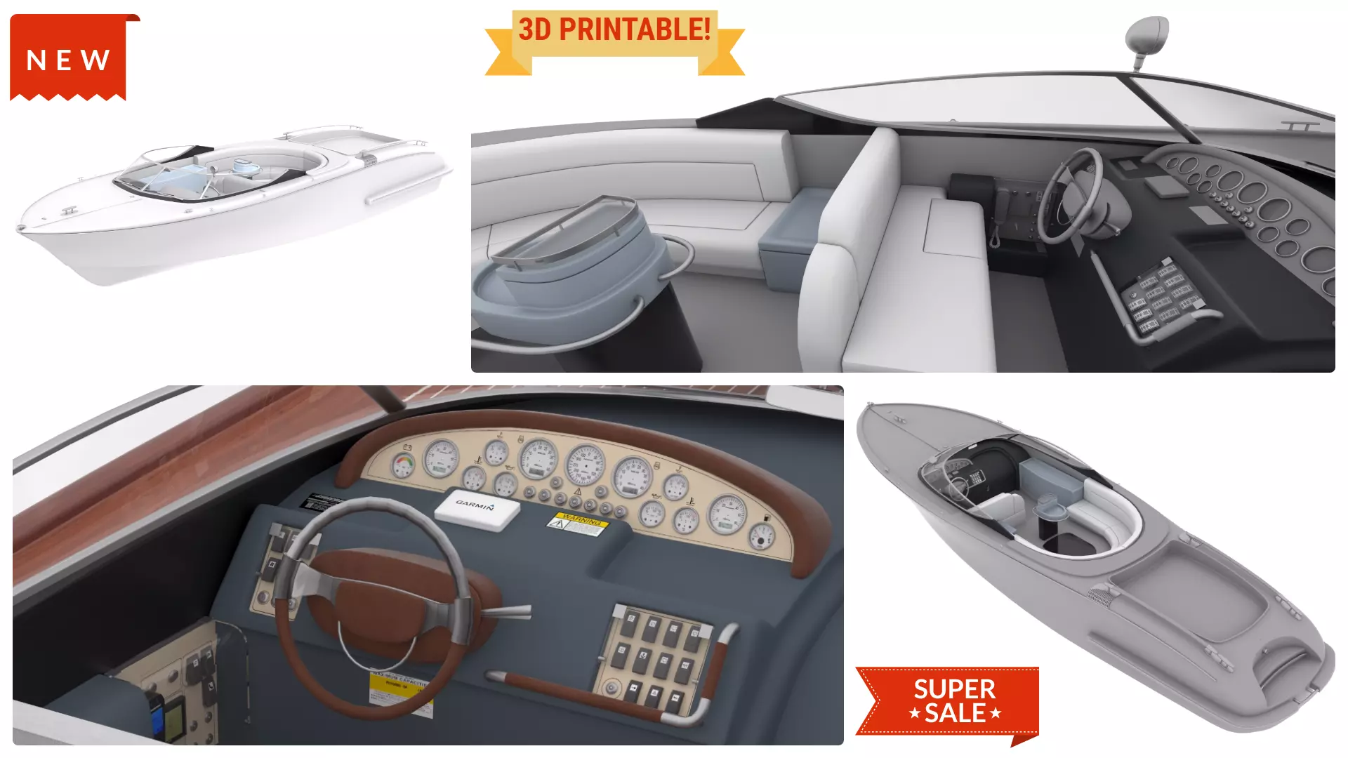 NEW YACHT Low-poly 3D model_0