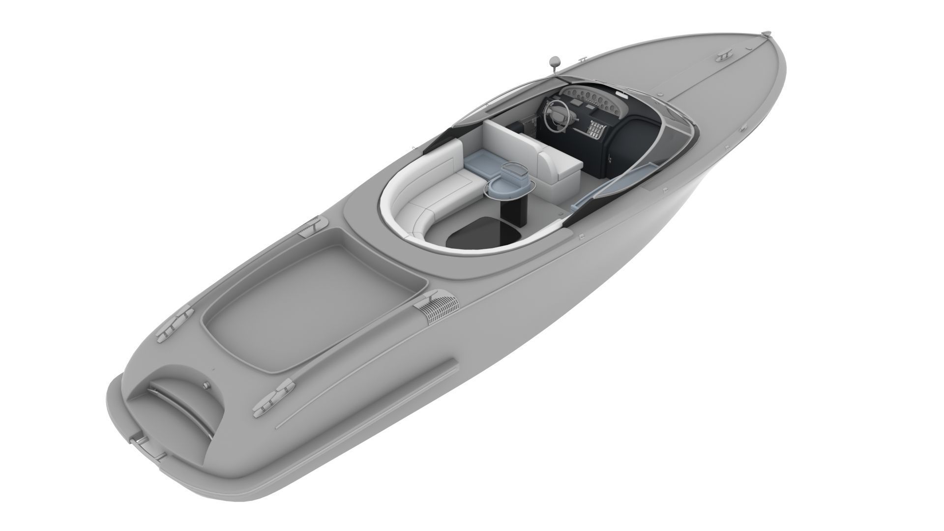 NEW YACHT Low-poly 3D model_32