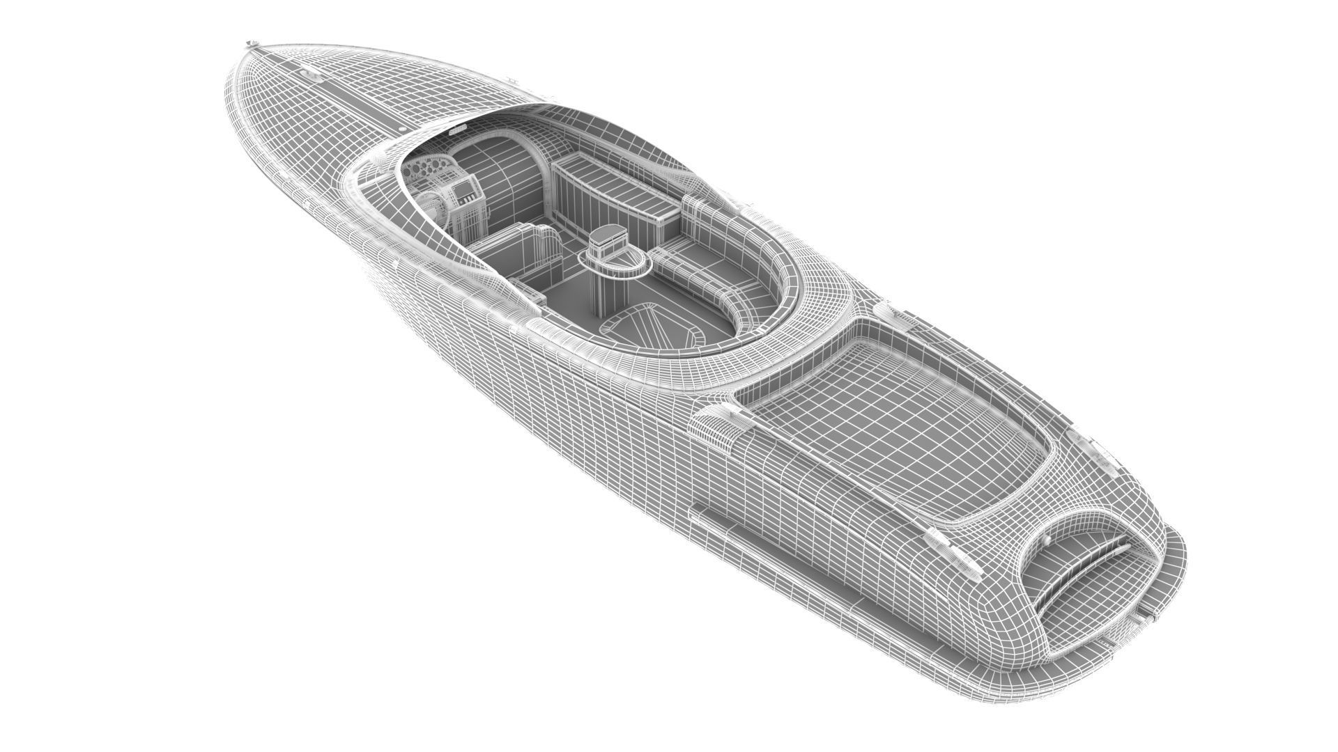 NEW YACHT Low-poly 3D model_36