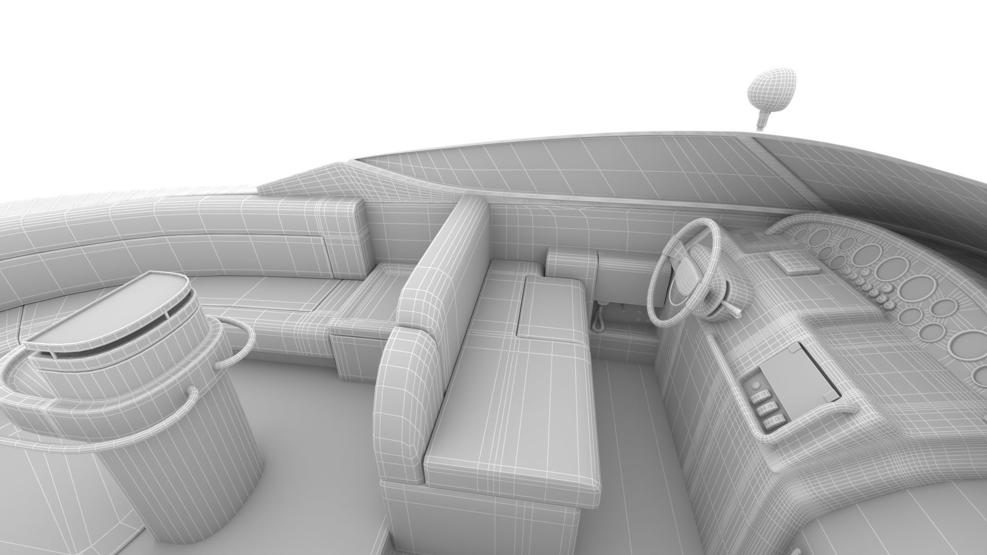 NEW YACHT Low-poly 3D model_11