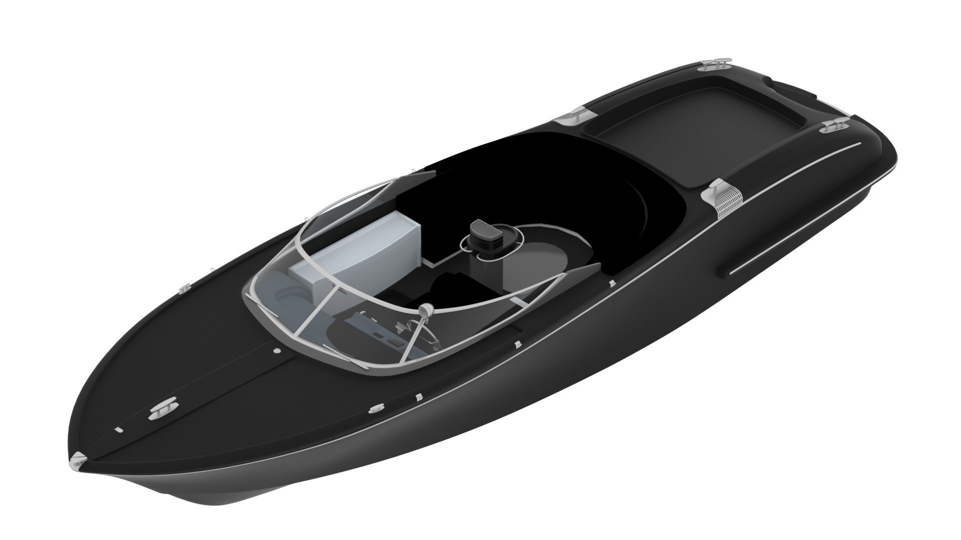 NEW YACHT Low-poly 3D model_37