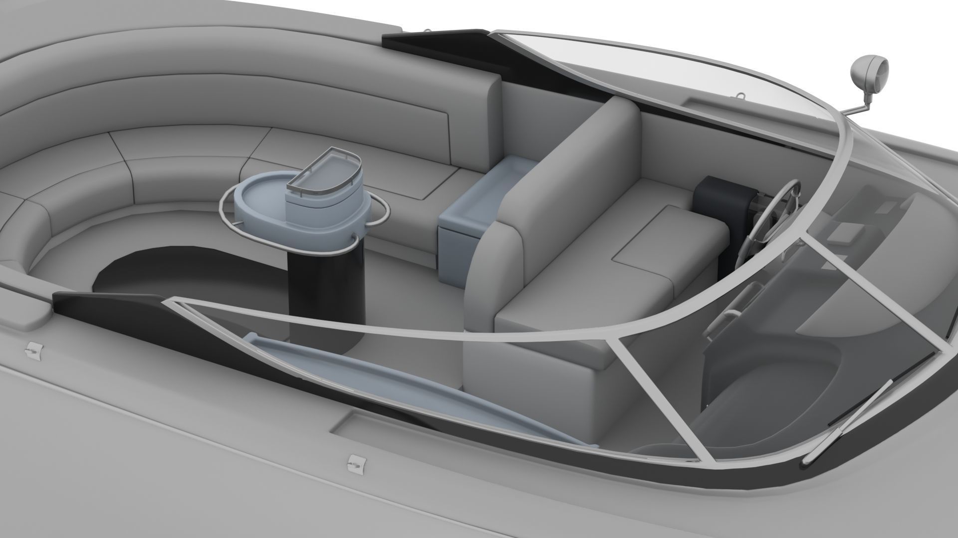 NEW YACHT Low-poly 3D model_13