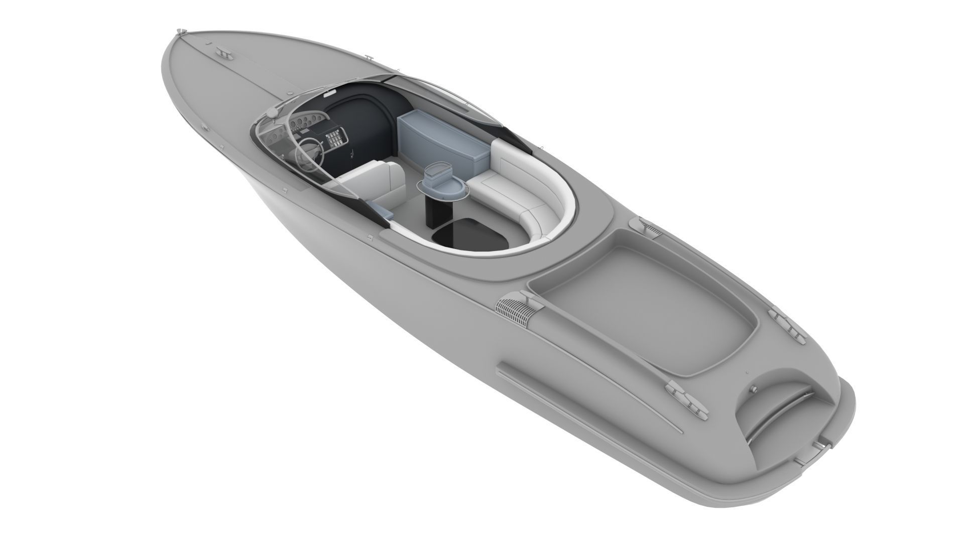 NEW YACHT Low-poly 3D model_35