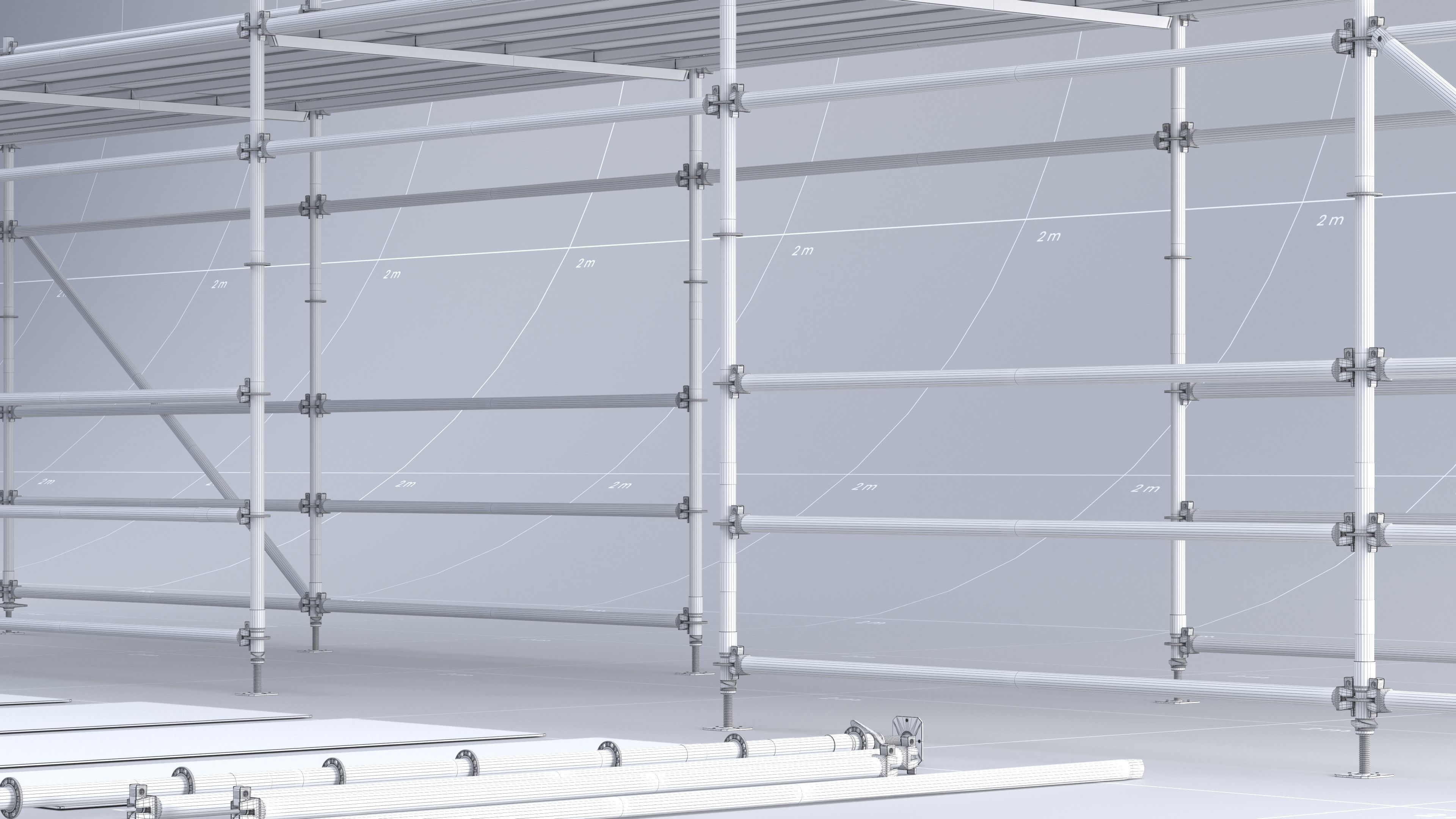 Toronto Construction Scaffold 01 3D model_6