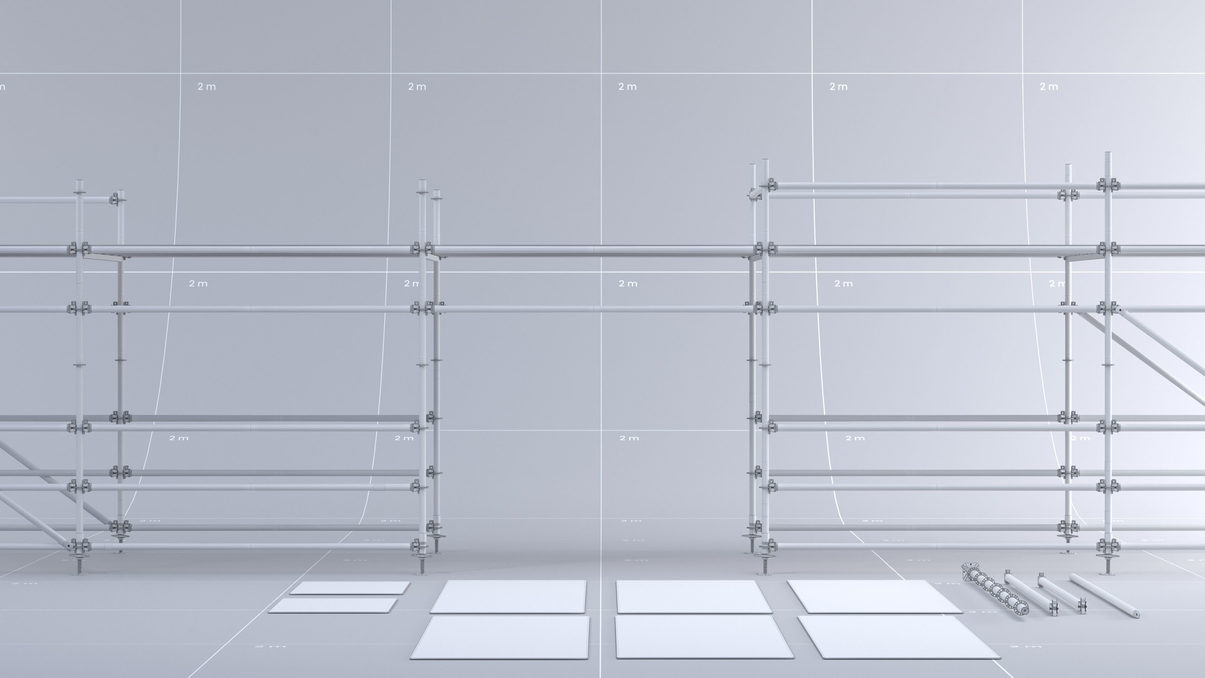 Toronto Construction Scaffold 01 3D model_4