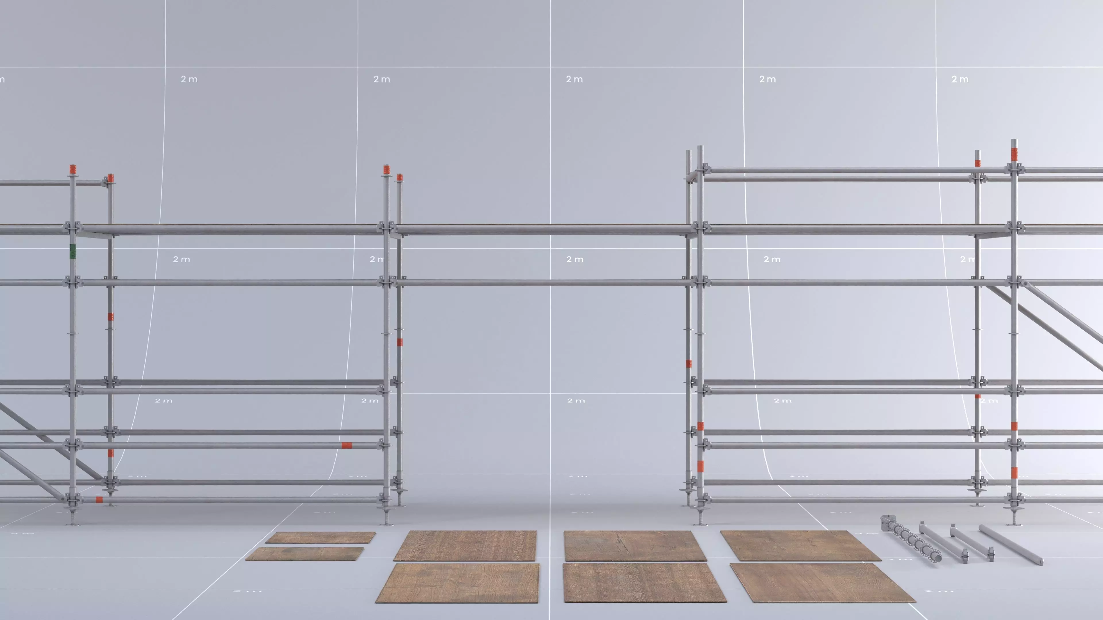 Toronto Construction Scaffold 01 3D model_0