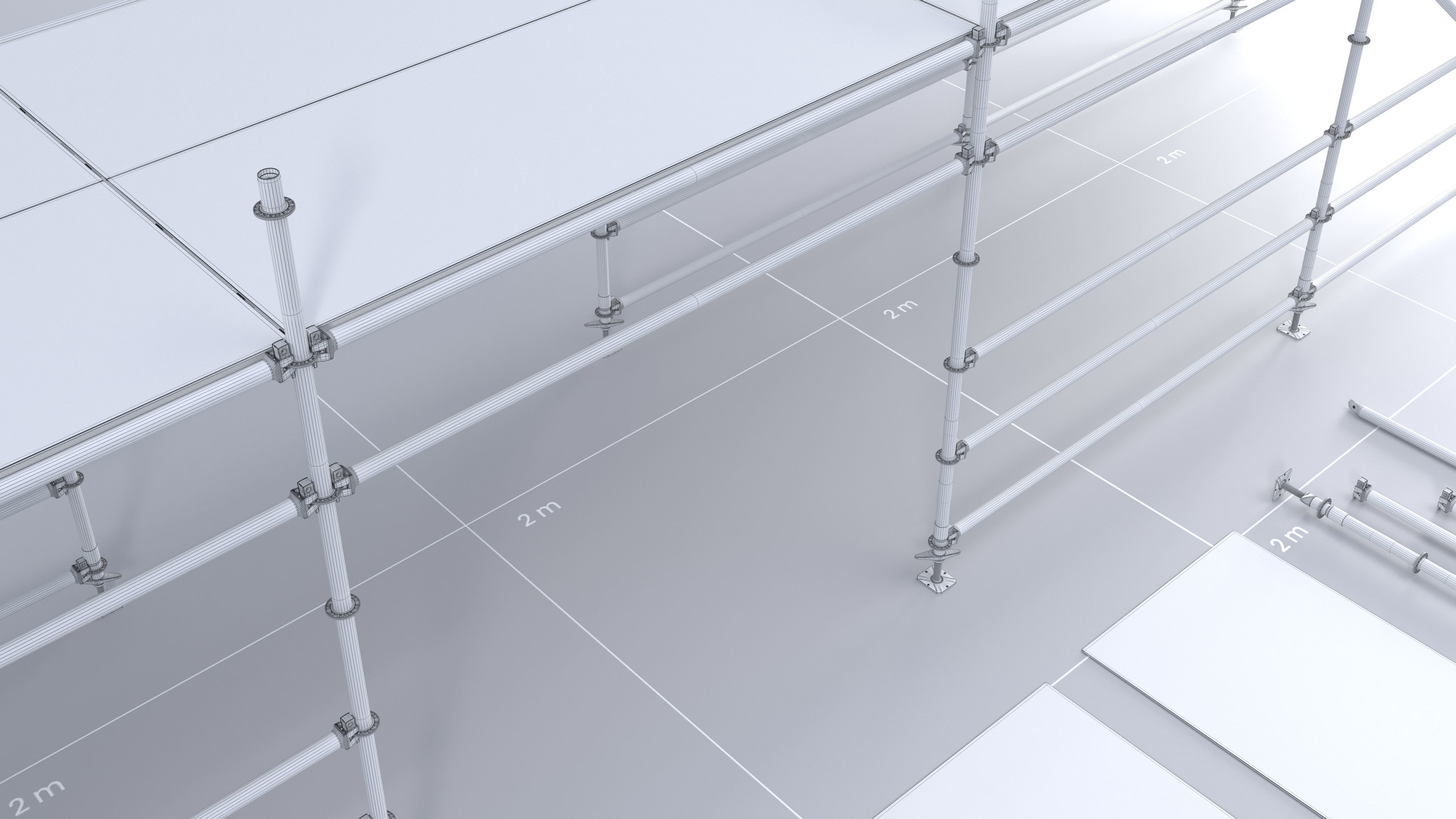 Toronto Construction Scaffold 01 3D model_5