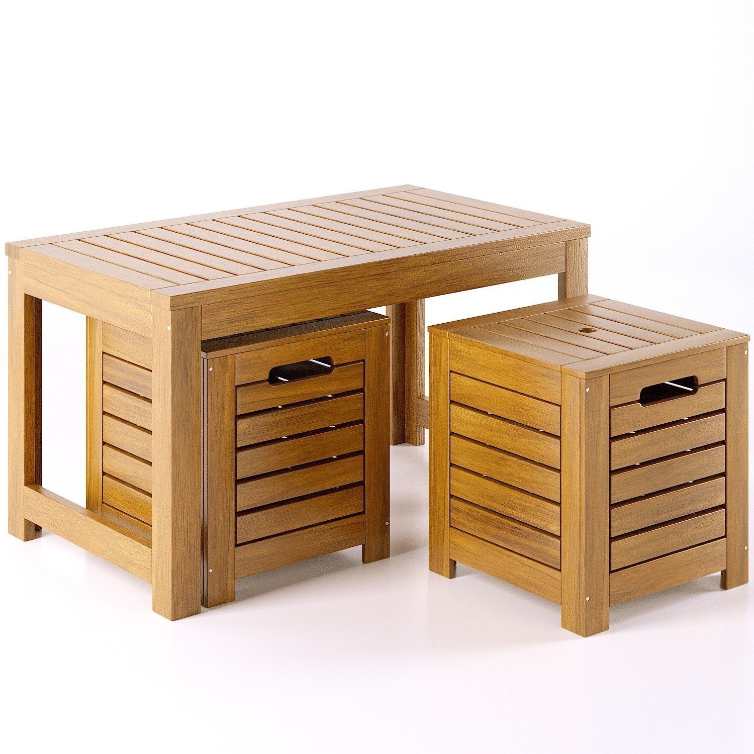 Bench and boxes for the garden Garden LaRedoute 3D model_1