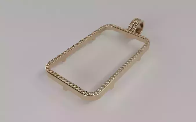 50gram Suisse Pamp Gold Bar Frame - Diamond 3D print model