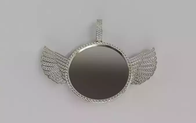 Winged Picture Pendant v2 - 50mm