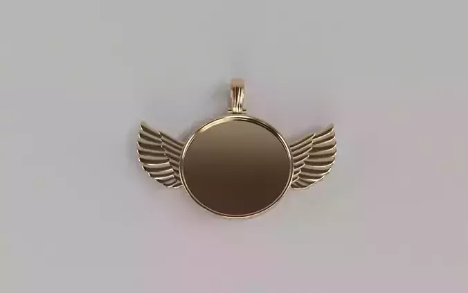Winged Picture Pendant v2 - 35mm - Plain 3D print model