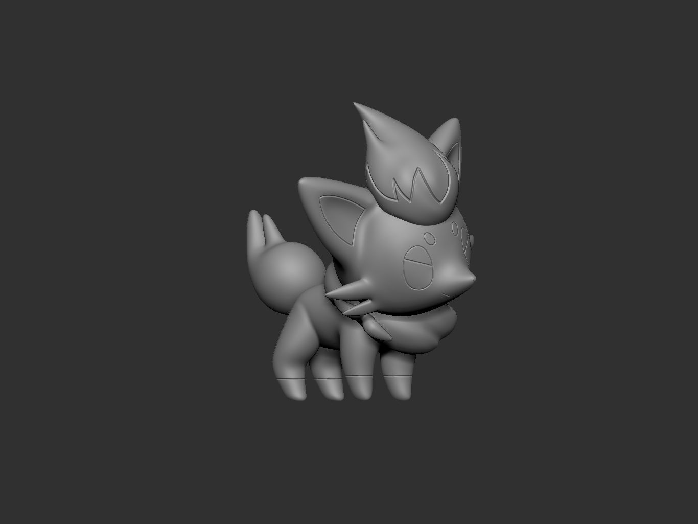 pokemon zorua 3D print model_10