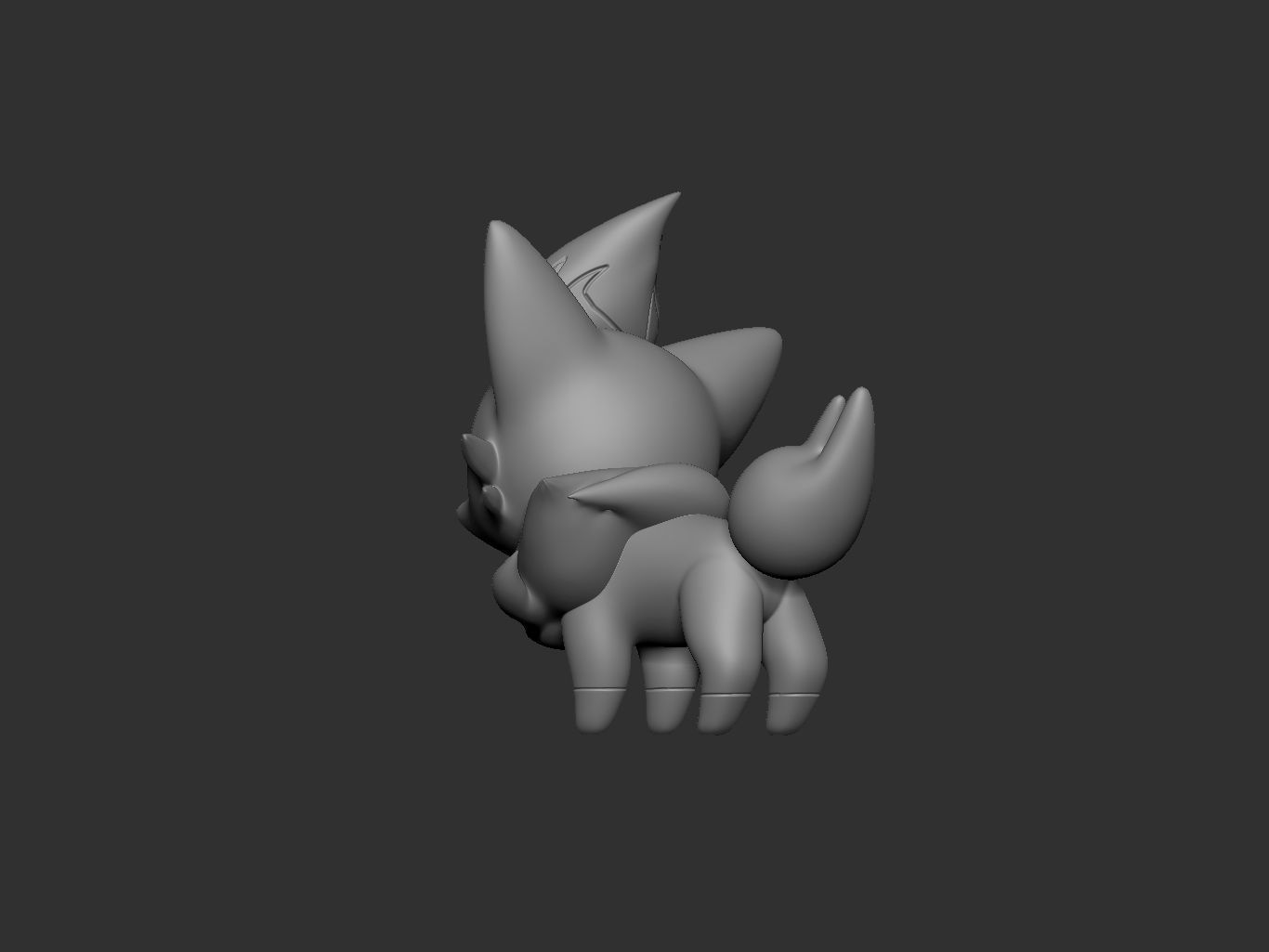 pokemon zorua 3D print model_6