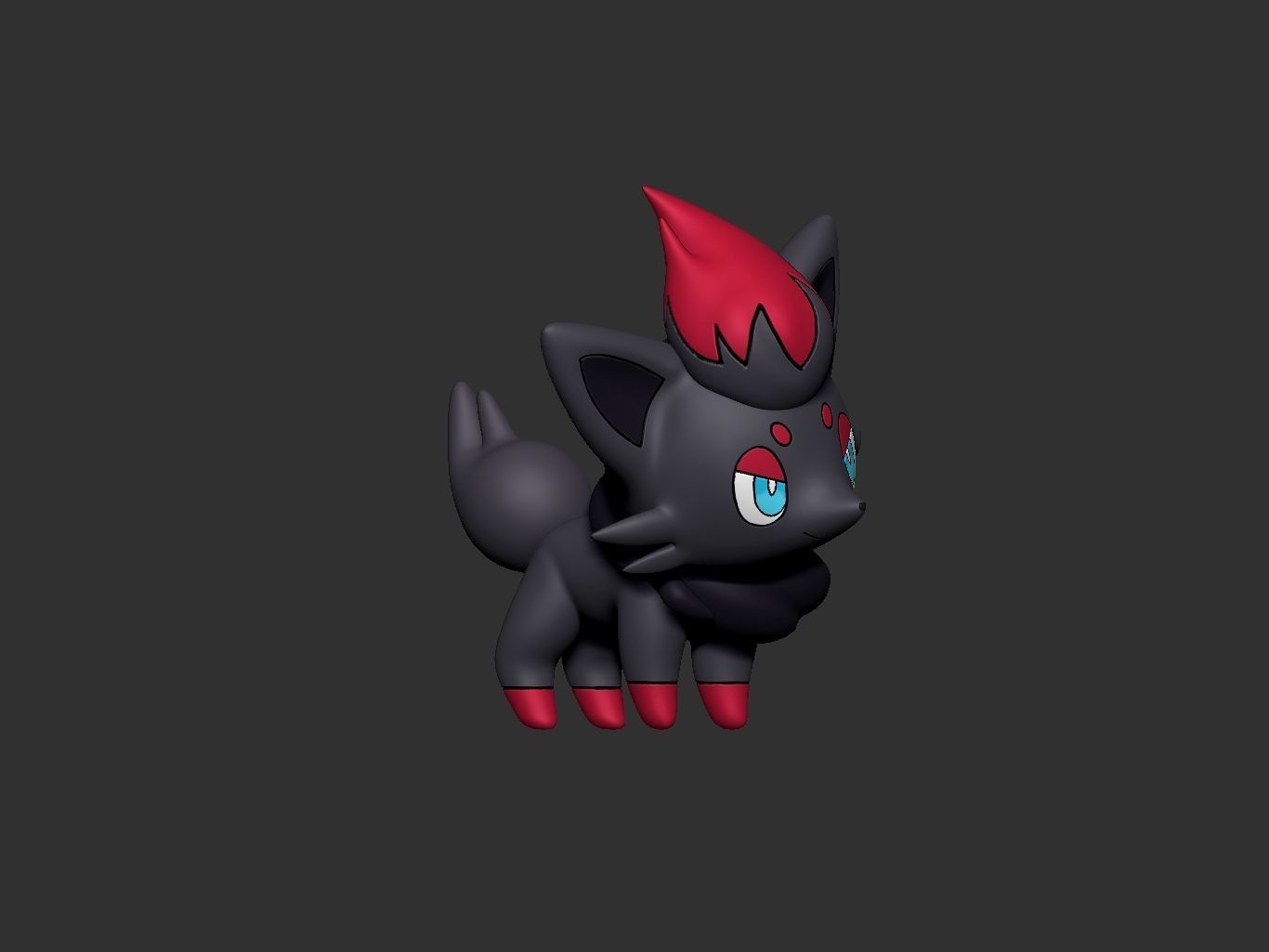 pokemon zorua 3D print model_9