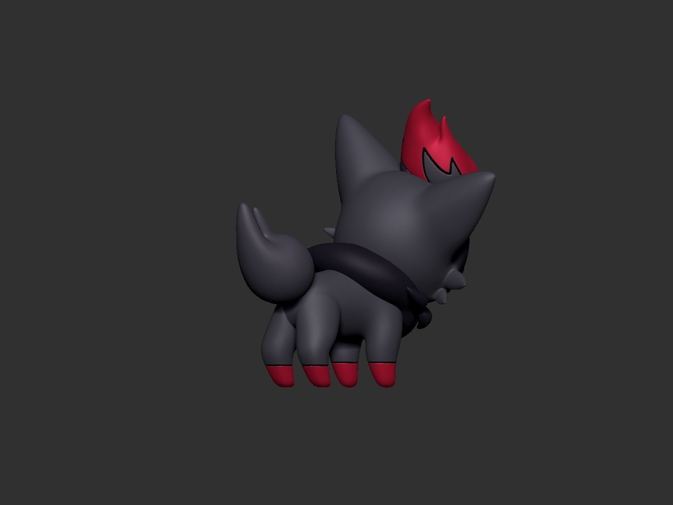 pokemon zorua 3D print model_7