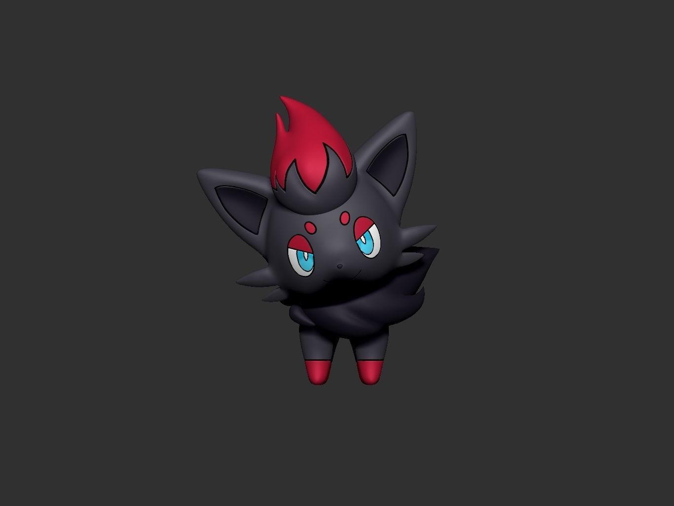 pokemon zorua 3D print model_1