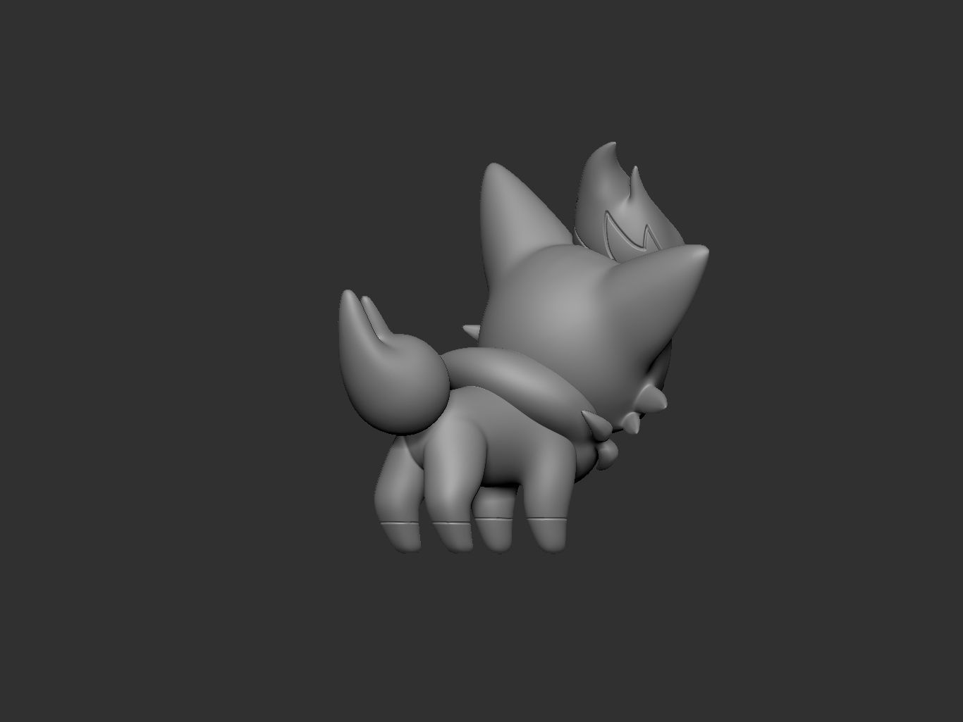 pokemon zorua 3D print model_8