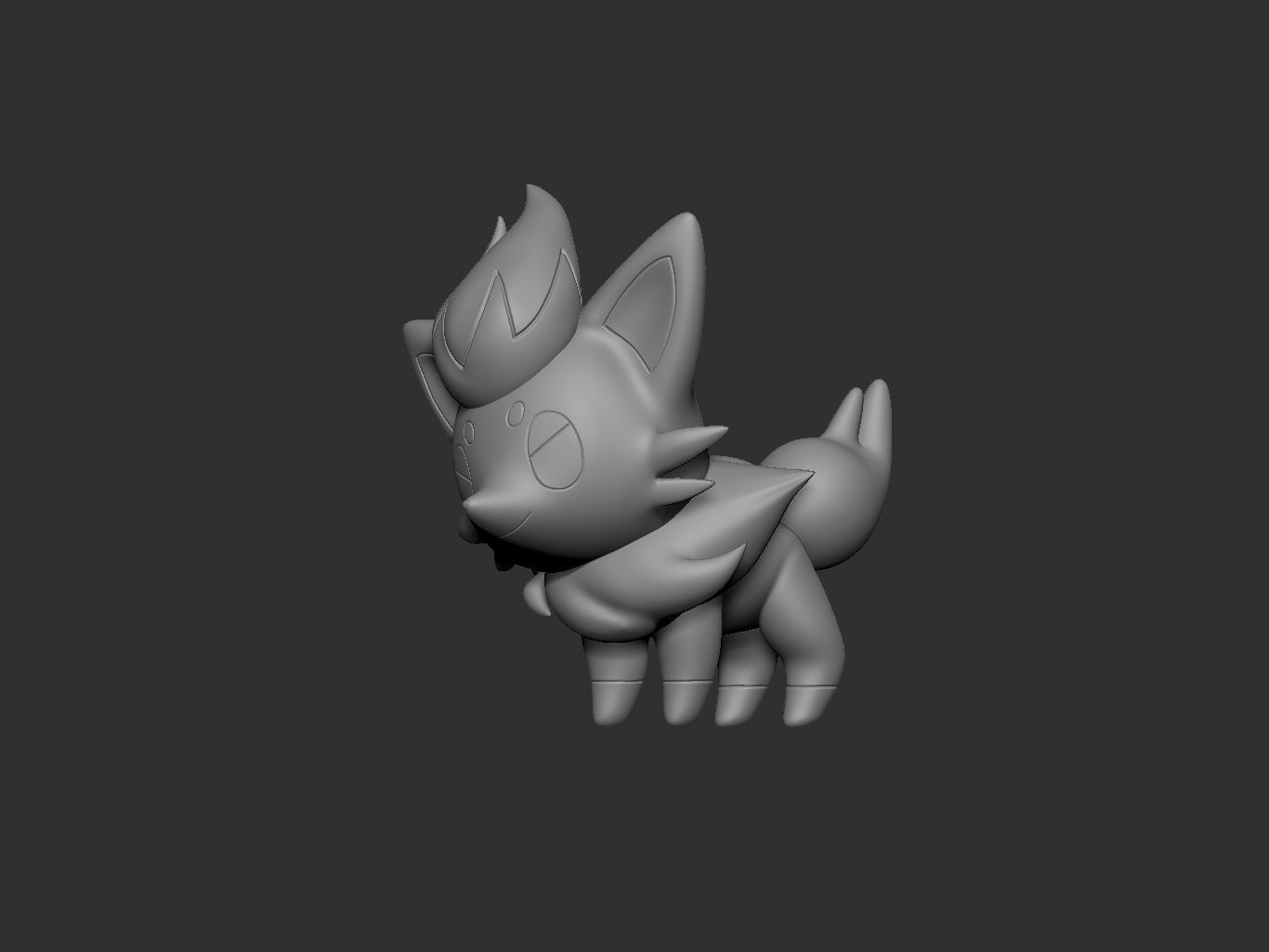 pokemon zorua evolution pack 3D print model_10