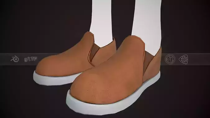 Brown Fabric Shoes Style 2