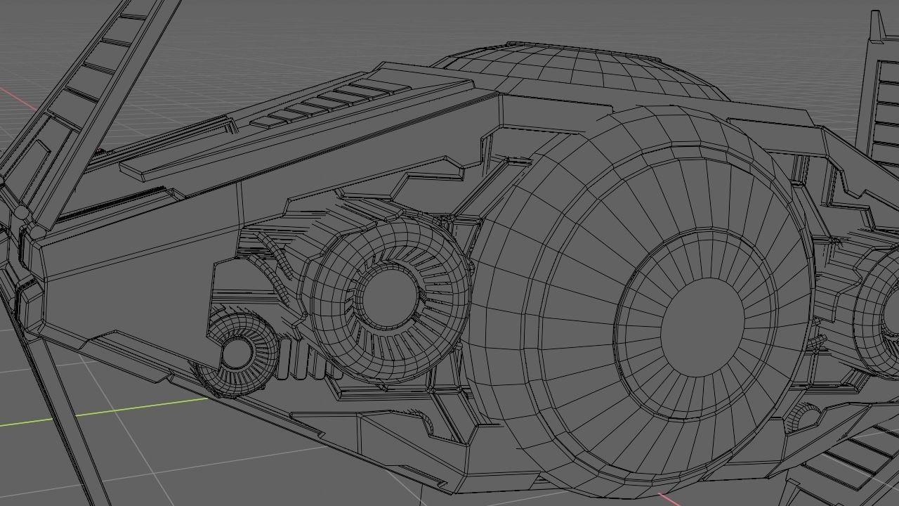 Star Wars interceptor concept  3D model_38