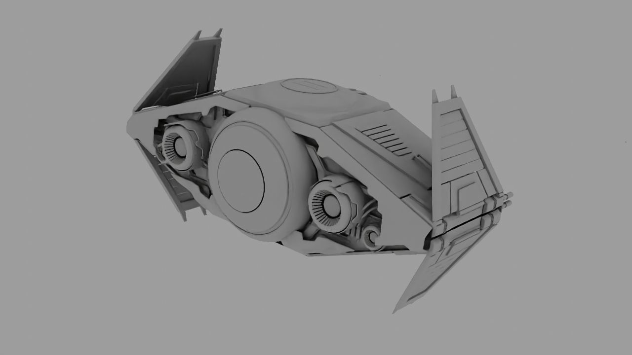Star Wars interceptor concept  3D model_26