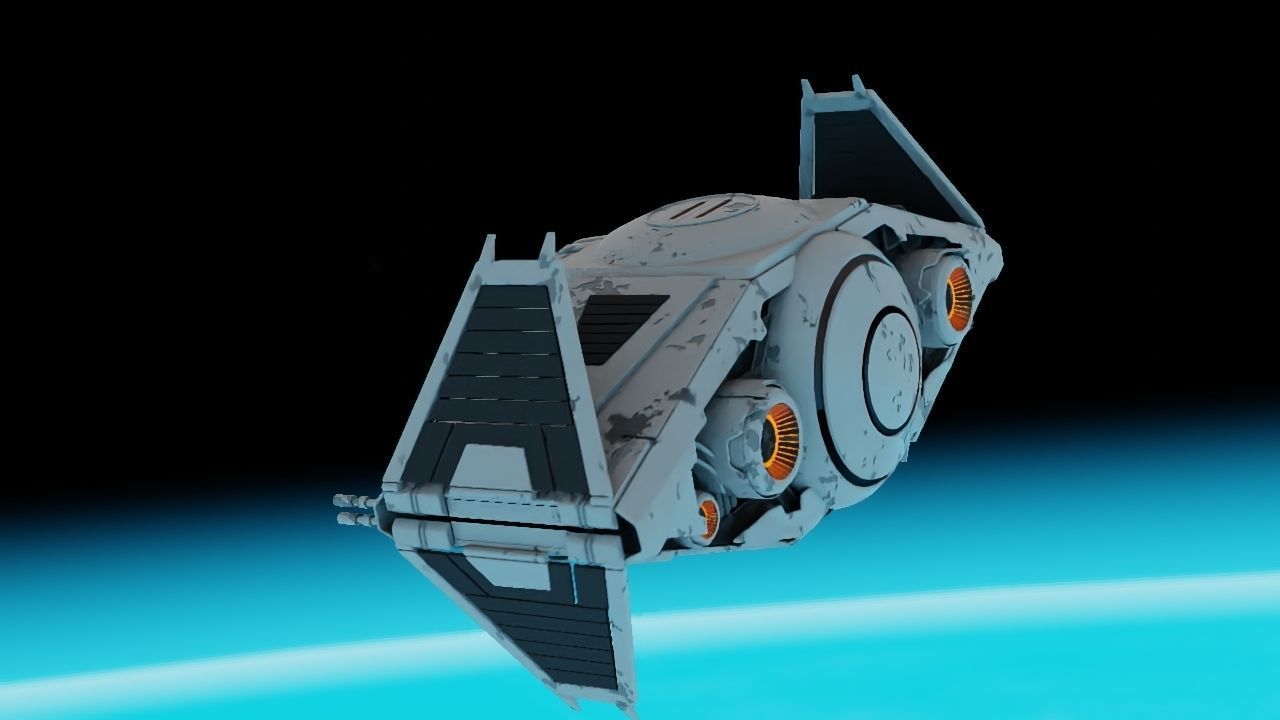 Star Wars interceptor concept  3D model_9