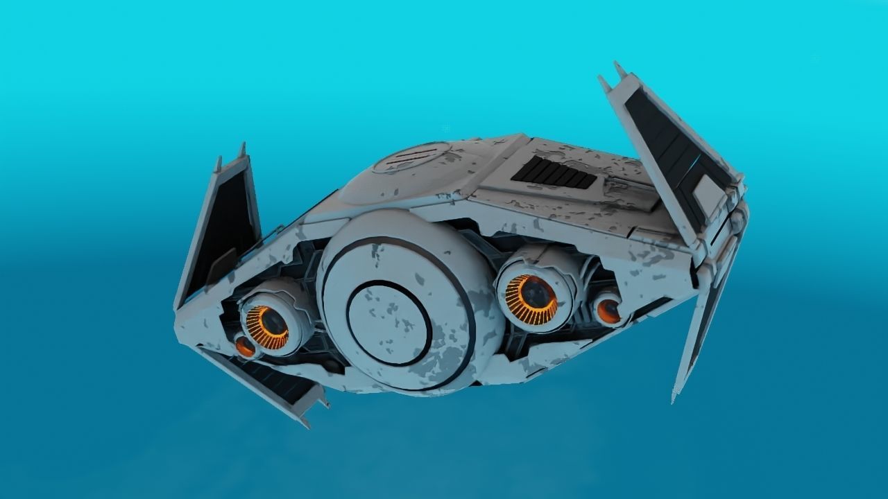 Star Wars interceptor concept  3D model_4