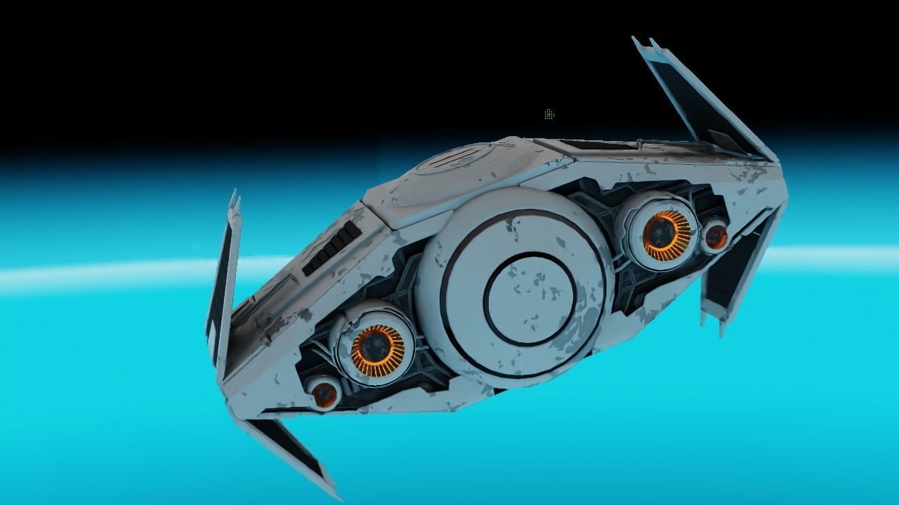 Star Wars interceptor concept  3D model_12