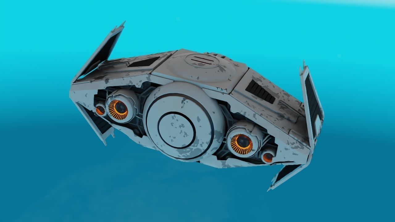 Star Wars interceptor concept  3D model_24