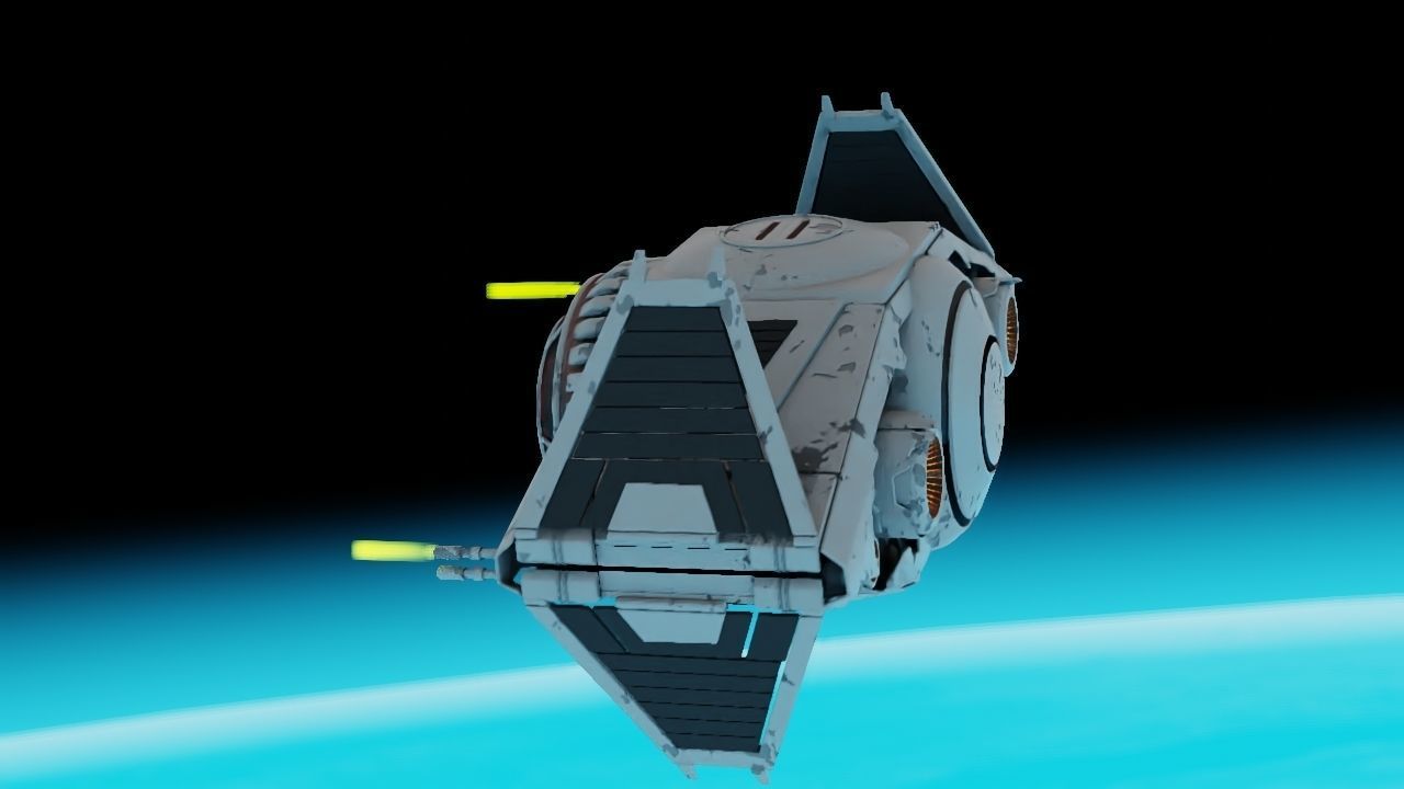 Star Wars interceptor concept  3D model_8