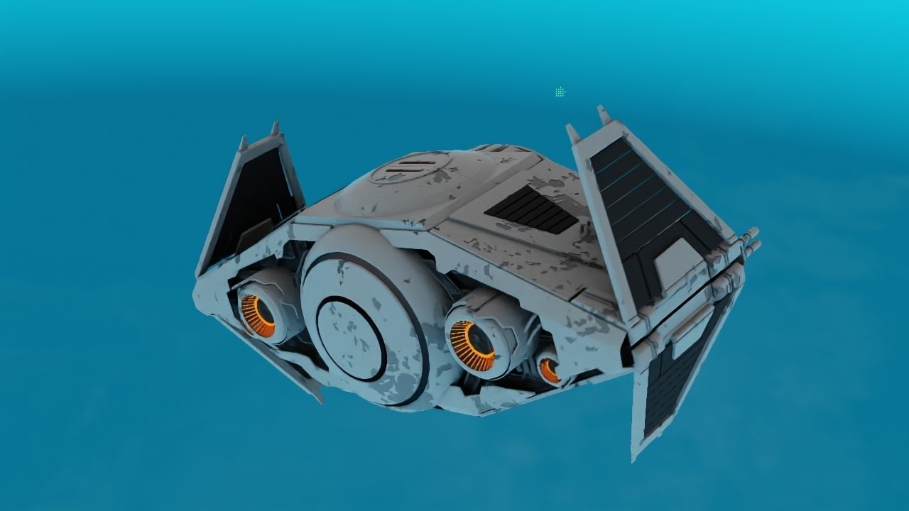 Star Wars interceptor concept  3D model_5