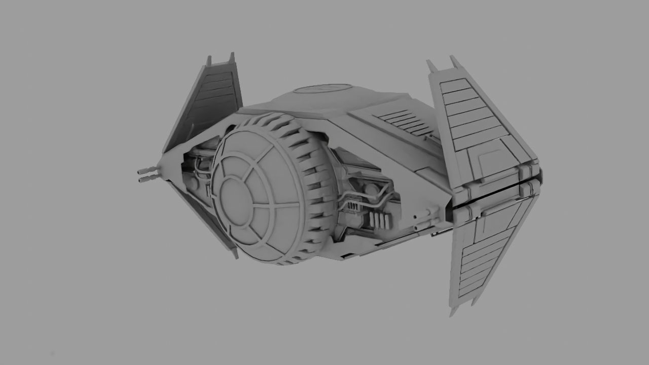 Star Wars interceptor concept  3D model_31