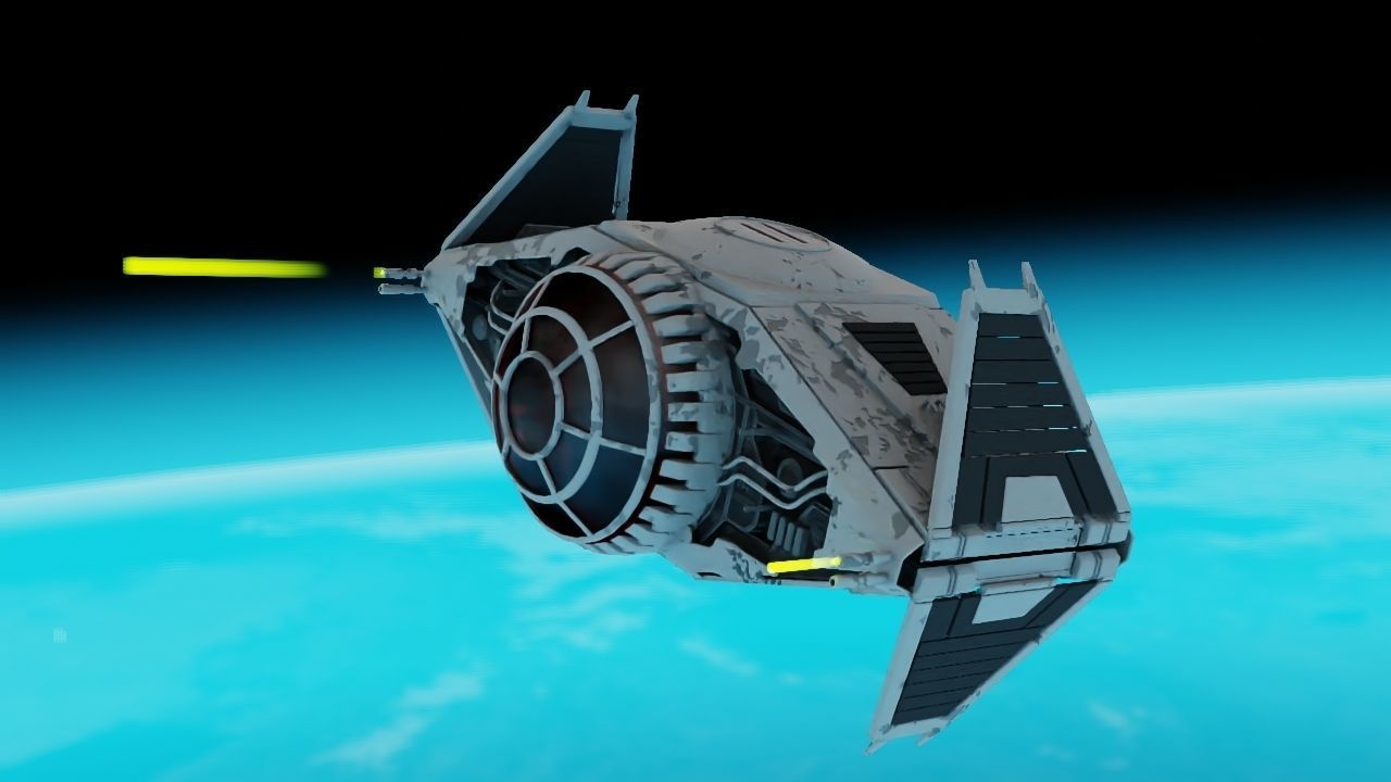 Star Wars interceptor concept  3D model_1