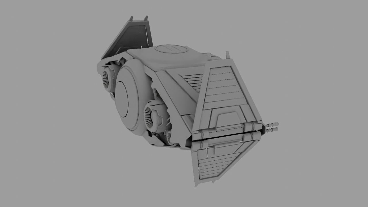 Star Wars interceptor concept  3D model_27