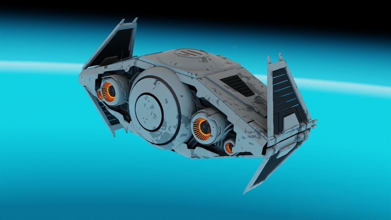 Star Wars interceptor concept  3D model_25