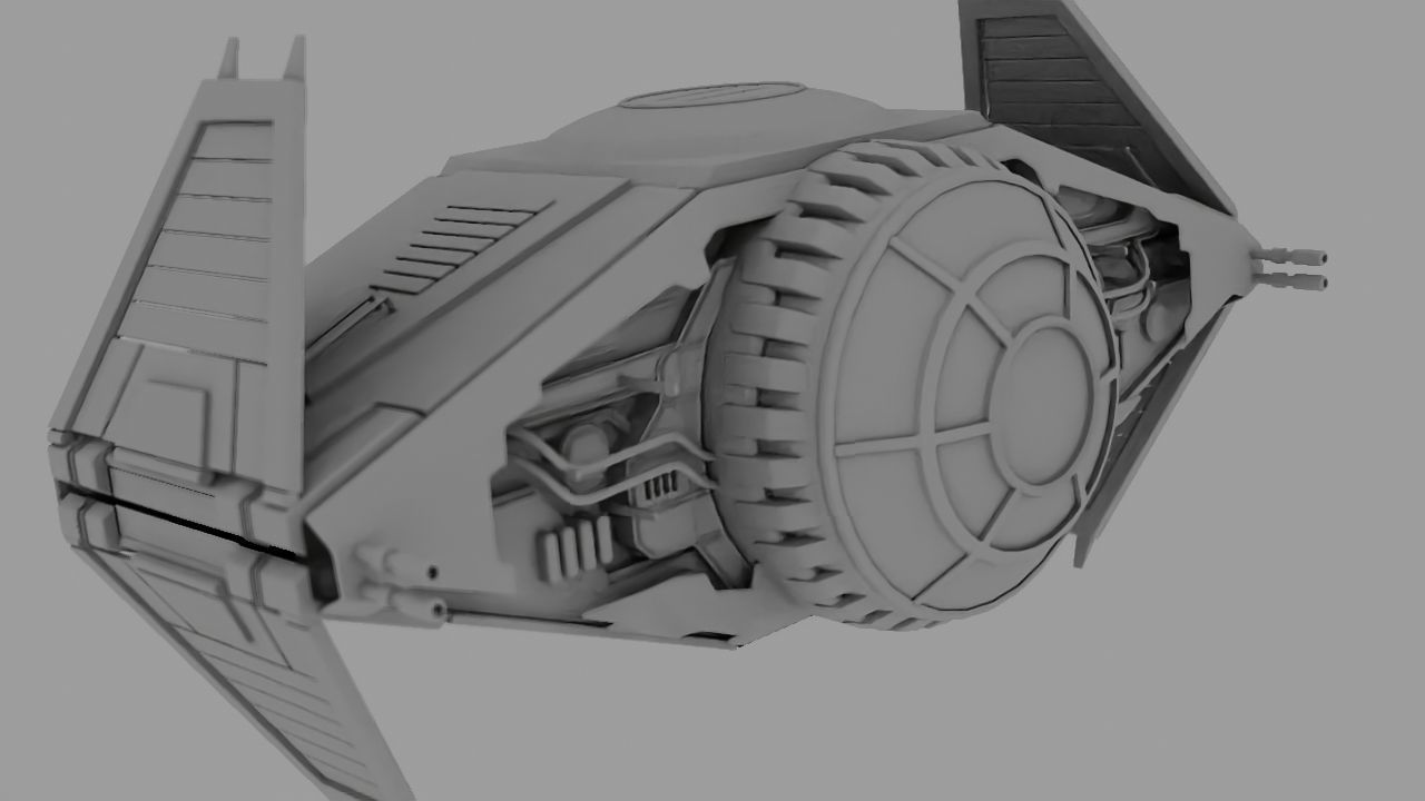 Star Wars interceptor concept  3D model_29